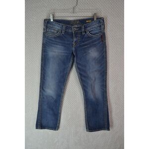 Silver Jeans Frances Women's 29 Medium Wash Low Rise Carpri